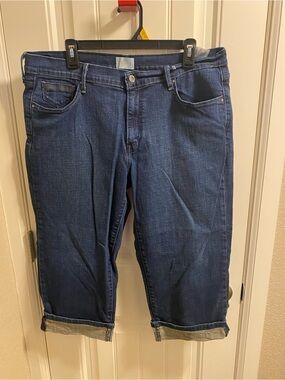 Levis Jeans 14 Stretch Capri Length Dark Blue Denim Rolled Cuff 2011
